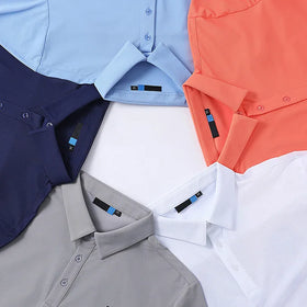 Custom Design Your Own Logo Men's Anti-Wrinkle Quick Dry Golf for T-shirt-Short Sleeve Polyester Spandex Casual Shirts