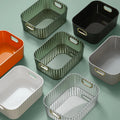 Household Plastic Desktop Storage Basket Sundries Drawer Cosmetic Storage Box Transparent Basket Storage Organizer