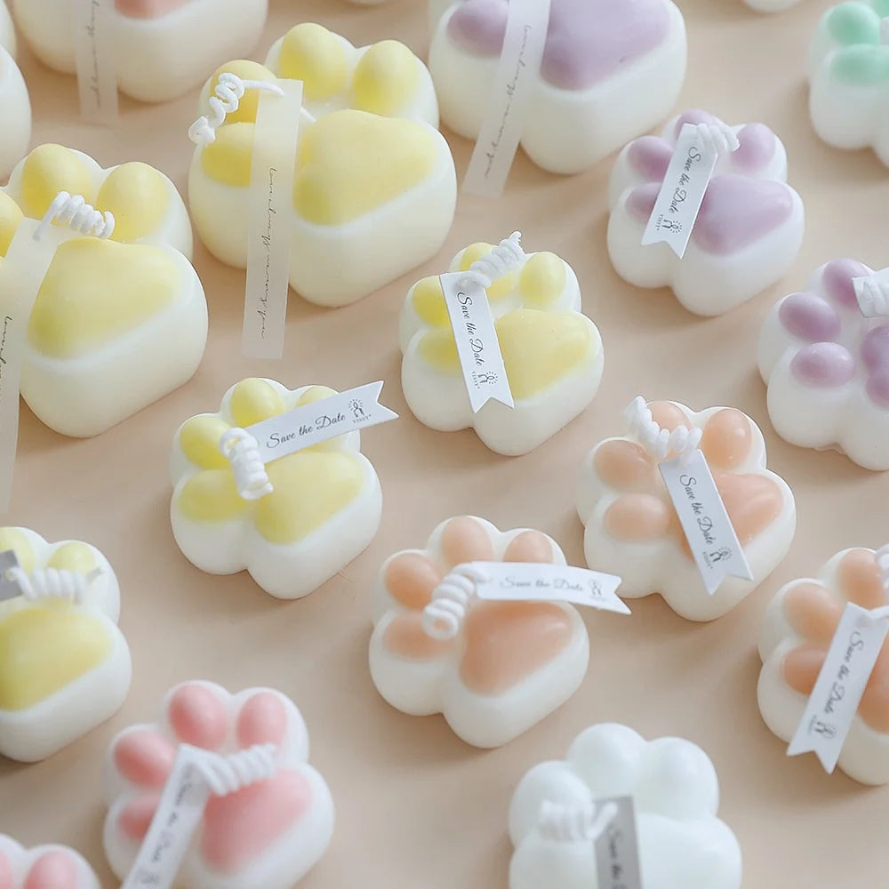 Wholesale Cat Paw Shaped Scented Candle Decorations Gift Small Candles Cat Paw Cute Candles