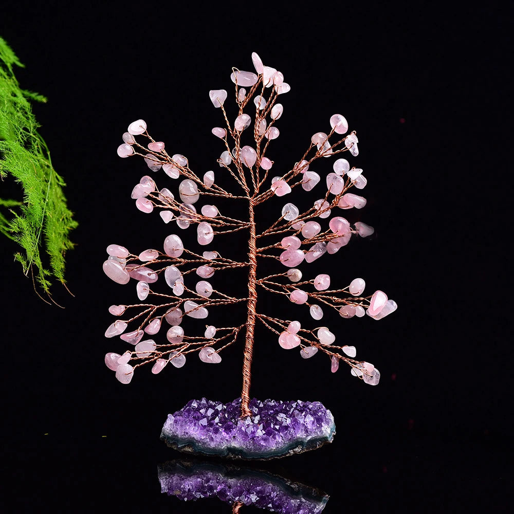 10pcs Natural Golden Rose Quartz Gemstone Tower Handmade Feng Shui Home Decoration Amethyst Cluster Crystals Laser Love Gift
