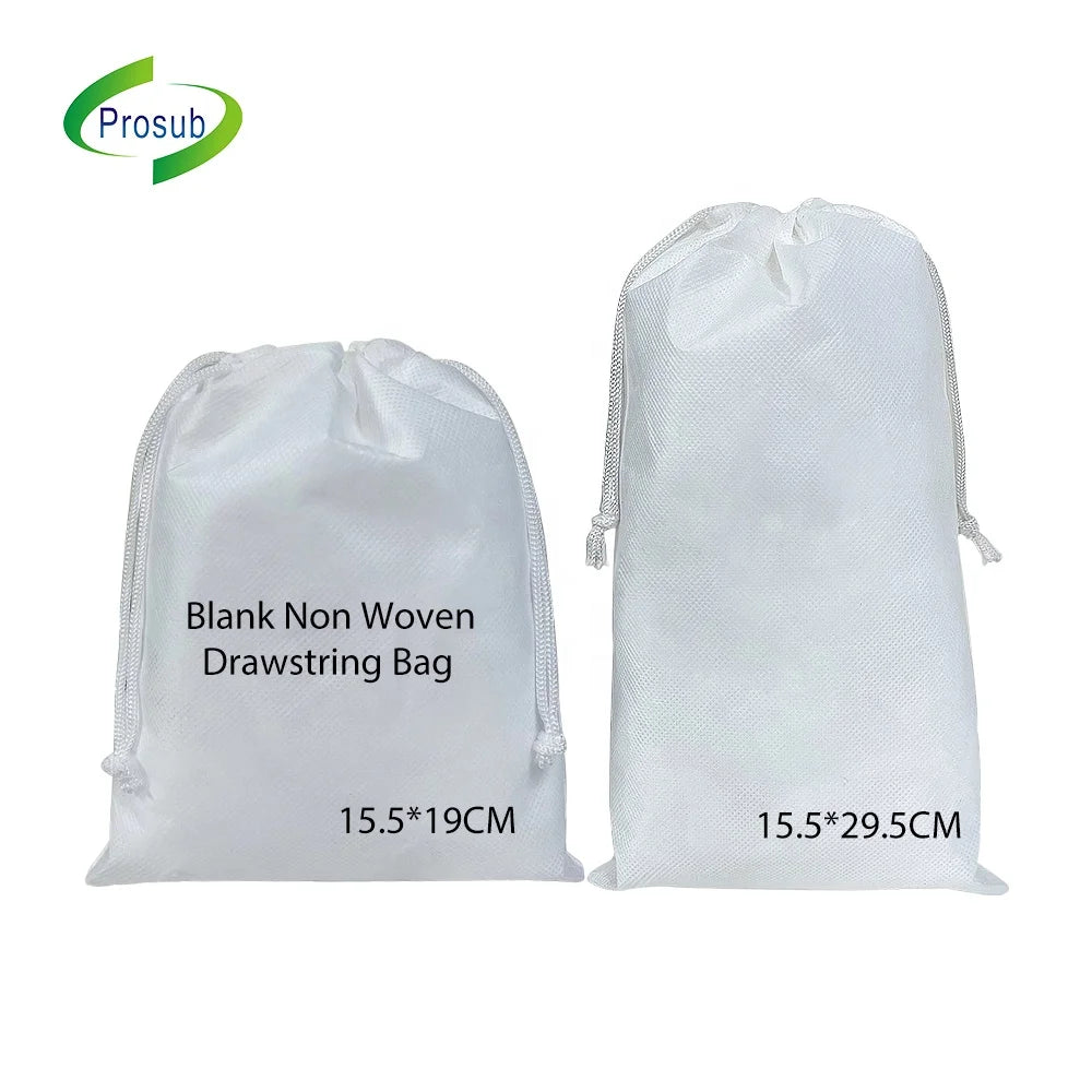 Prosub Wholesale Custom Printing Logo Recyclable Waterproof Storage Sublimation Non Woven Drawstring Bag