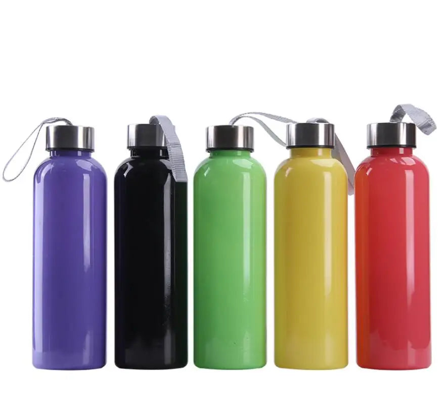 580ML Wholesale Cheap Price  BPA Free clear Plastic Water Bottles Custom for Promotional Gifts with Steel Lids