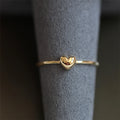Tiny Heart Shaped Design Women 18k Gold Plated 925 Sterling Silver Ring
