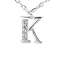 Luxury 925 Sterling Silver African Pendant  Letter Initial Charm Necklace