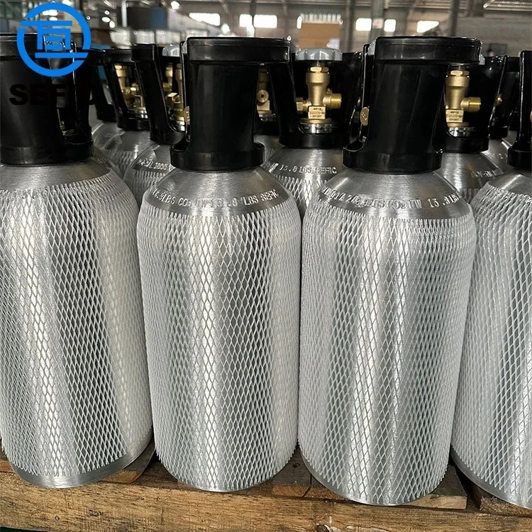 Sefic 2.5lb 5lb 10lb 15lb 20lb Aluminum Co2 Tank 1800psi Empty Beverage Bottle