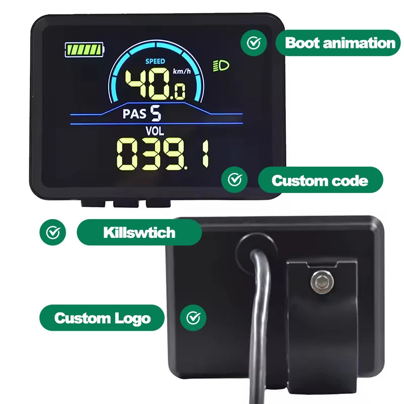 24V/36V/48V/60V Digital Bike Computer Electronic Speed Meter Road Cycling Speedometer Bike Accessories