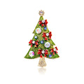 DR024 Fashion Enamel Brooch Women Christmas Tree Brooch Jewelry Wholesale