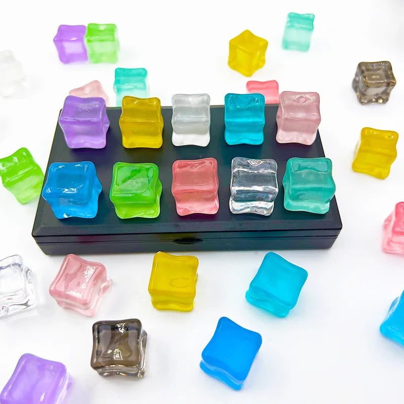 Glow Dark Luminous 3d Artificial Ice Cube Acrylic Cabochon Embellishment