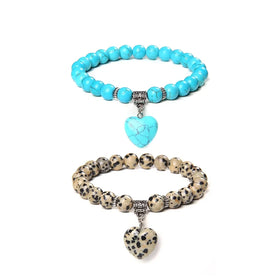 Hot Selling Natural Stone Quartz Crystal Tiger Eye Gemstone Bead Bracelet Stretch Lava Beads Fashion Wholesale Charms Bangles