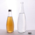 Wholesale Eco 500 ml 330 ml Glass Sparkling Water Drinking Soft Bottles for Mineral Water with Metal Cap