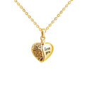 Custom Letter Picture Necklace Open Heart  Stainless Steel Personalize O Colar Necklace Personalized