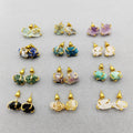 Trend Brass Ladies High-Class Gemstone Earrings Trendy Fashion Jewelry with Irregular Natural Crystal Quartz Four Claw