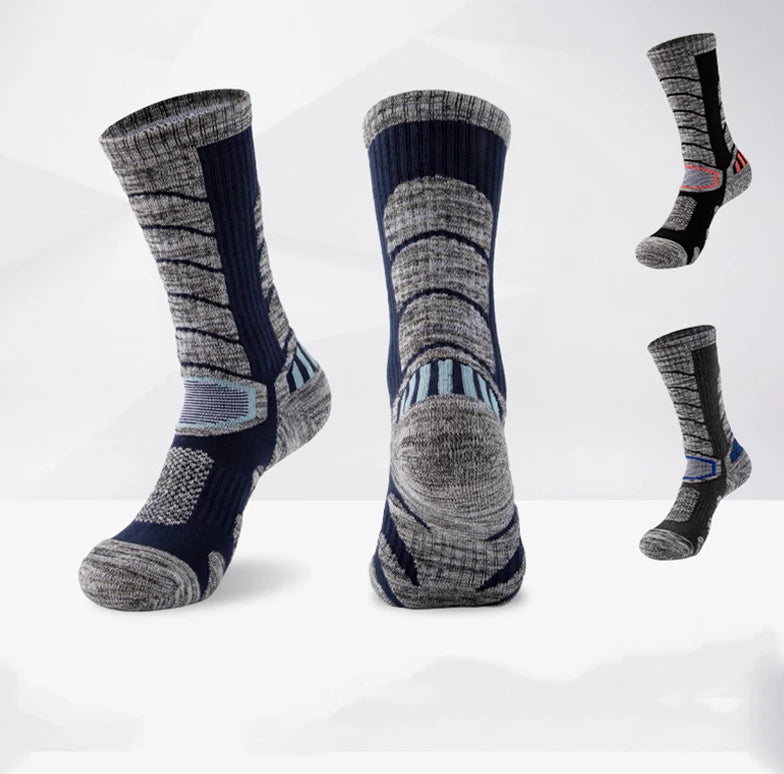 Outdoor Thicken Terry Warm Wool Ski Socks for Cold Weather Hiking Snowboarding Socks Thermal Crew Warm Heated Socks