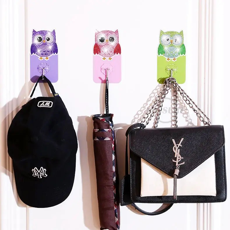 LS Eco-Friendly Diamond Painting Sticker Hook Adhesive 6pcs/set for New Bathroom Kitchen Classic Cartoon Reusable Removable
