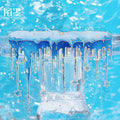 20pcs/pack Ice Crystal PET Stereoscopic Laser Silver Sticker Pack Boundless Water Language Series