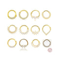 Gaby New Nose Rings Gold Plated Silver Earrings 925 Sterling  Septum Nose Ring Fine Jewelry Piercing Jewelry
