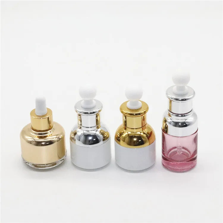 Paint Pink Purple Cosmetic Serum Bottles 30ml 1oz High End Empty Essence Oil Glass Dropper Bottle for Skin Care Packaging