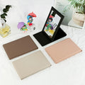 Customized Colors Rectangle Portable Promotional Business Gift Custom LOGO Emboss Pocket Makeup PU Leather Mirror