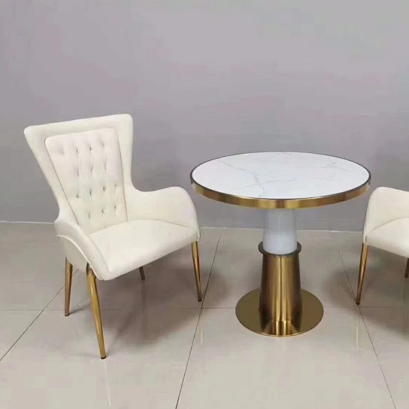 Places Leisure Chair for Restaurant Modern Dining Chairs Leather Fabric Living Roo/Dining Room Metal Colorful Chair