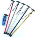 Super 7X Ultra-Light Aluminum Alloy 4-Section Adjustable Walking Stick Rubber Handle T-Handle 93cm for Camping Hiking Climbing