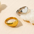 Heart Shaped Rings for Women Gold Color Stainless Steel Custom Design Fashion Blank Ring Jewelry Anniversary Gift