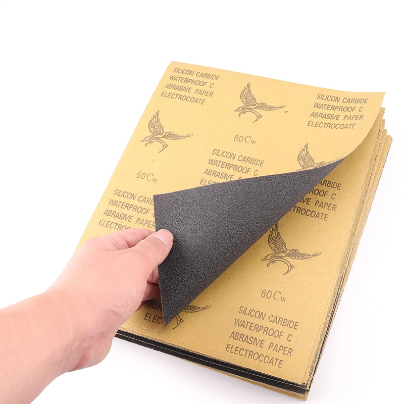 Wet and Dry Sandpaper Waterproof with Grit 60-2000 Sandpaper Set Water Sandpaper