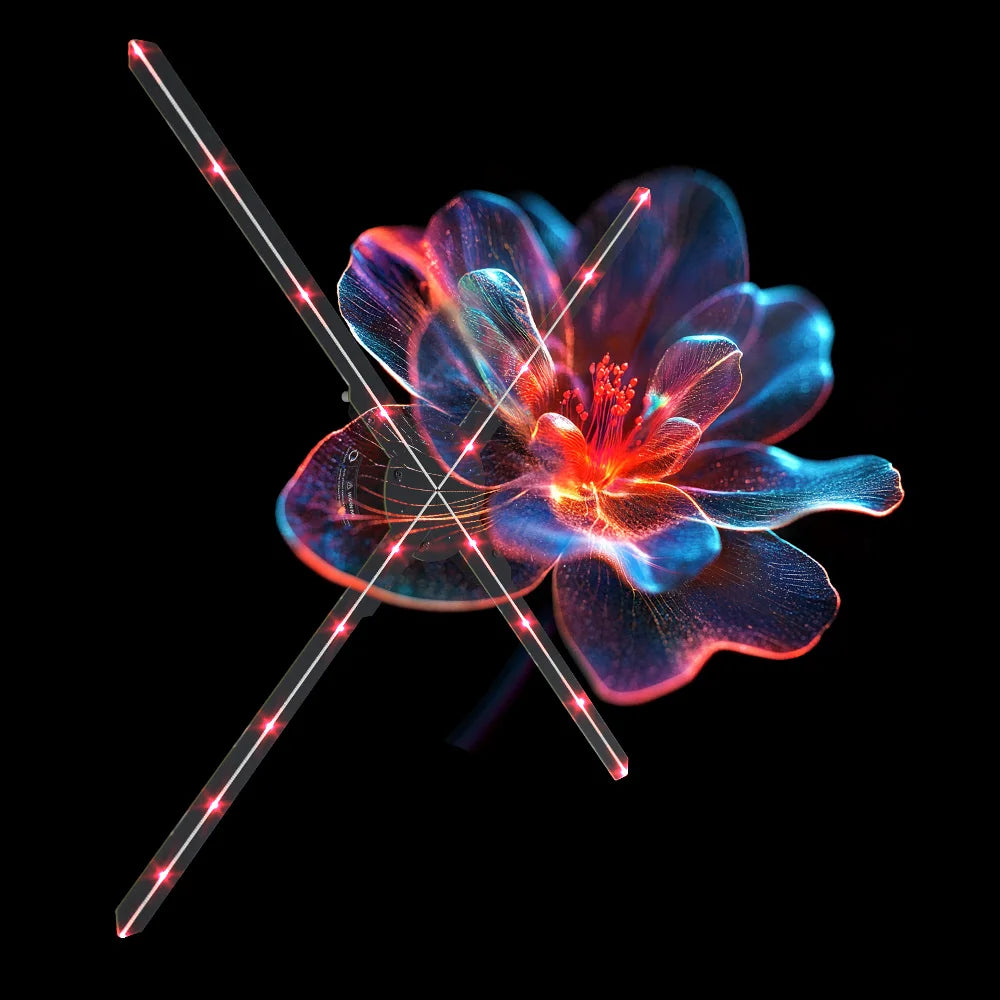 Reliable 65cm 3D Hologram Projector Fan With High Brightness Display Used for Indoor Advertising in Events