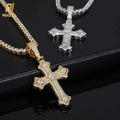 New Arrival Hip Hop Jewelry Full Pave Diamond Cross Pendant Women 18k Gold Plated Christian Cross Pendant Necklace