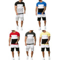 New Arrivals 3XL Size Mens Two Piece Shirt and Shorts Hot Summer Men's Short Sleeve Crew Neck T-shirt and Short Pant Set