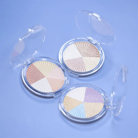 Vegan Cruelty Free Blush 5 in 1 Highlighter Powder Shimmer Makeup Highlighter Makeup for Private Label Laser Palette Custom Logo