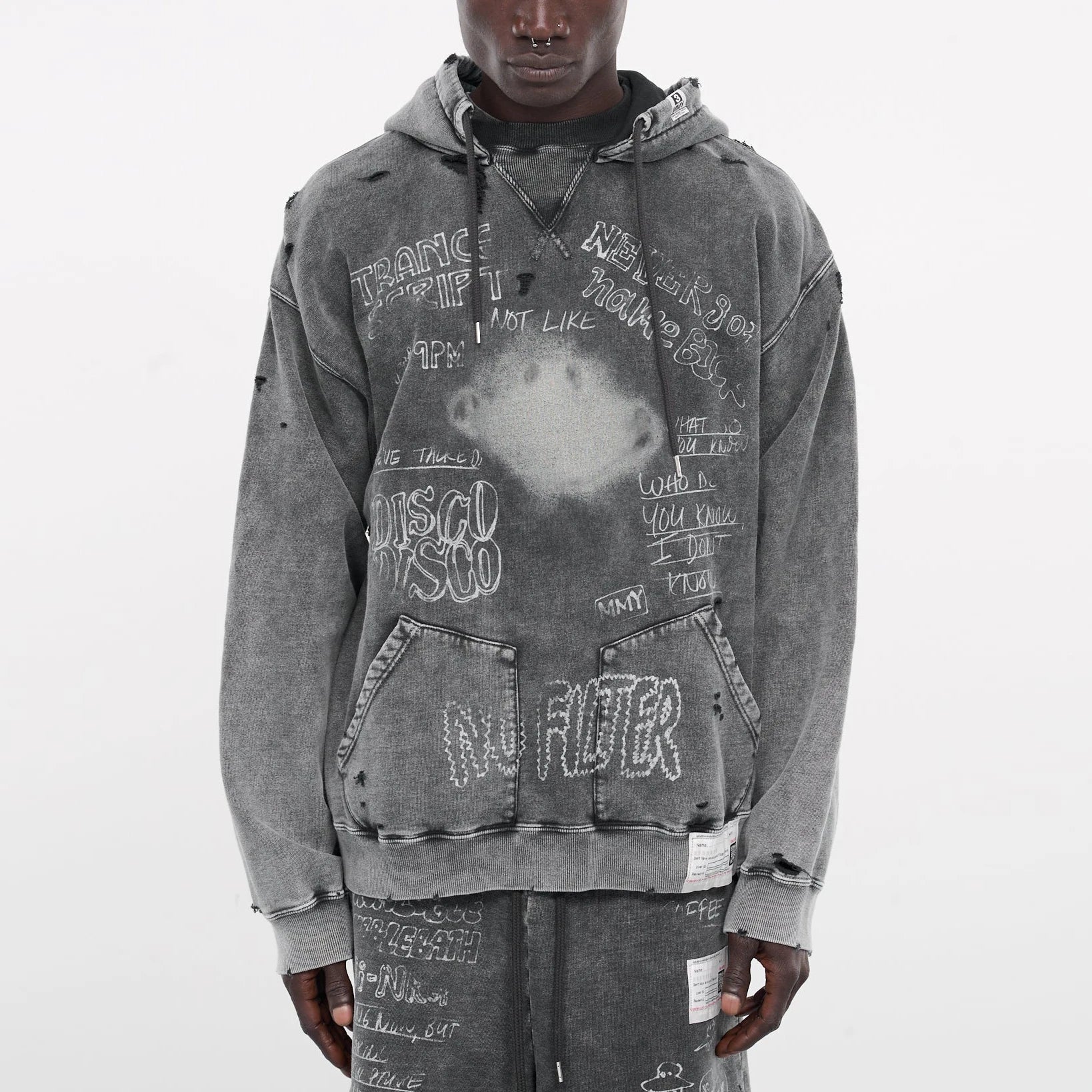 Manufacturer OEM Dtg Print Distressed Acid Wash Hoodie 400 Gsm Heavy Cotton Pullover Vintage Wash Hoodie