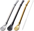 Reusable Metal 304 Stainless Steel Bombilla Yerba Mate Drinking Smooth Flow Drinking Stir Filter Spoon Straw