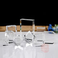 High Quality K9 Crystal Cube Set Glass 3D Cutting Glass Cube Gift Set With CustoAm Logo or Text CLB-1005B