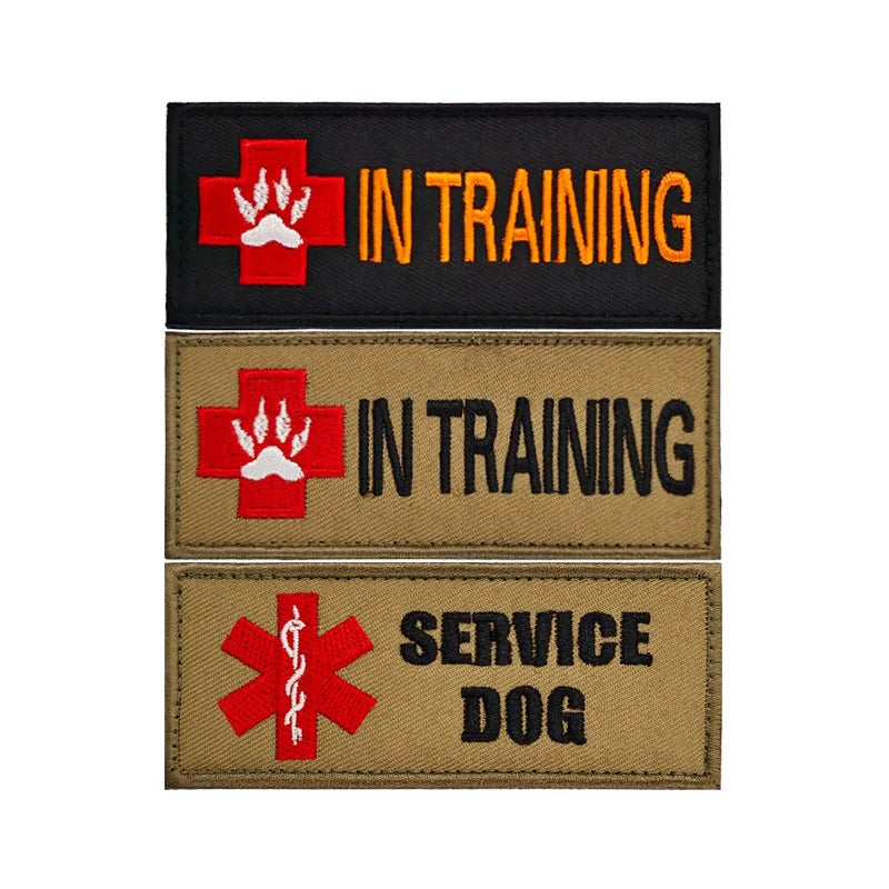 Service Dog in Training Patch Embroidered Badge Dog Patches Hook&Loop