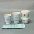 4oz 7oz 8oz 10oz 12oz 16oz 22oz Recyclable Custom Food Grade Paper Cups with Lids for Hot Coffee Latte Cups with Logo Printed