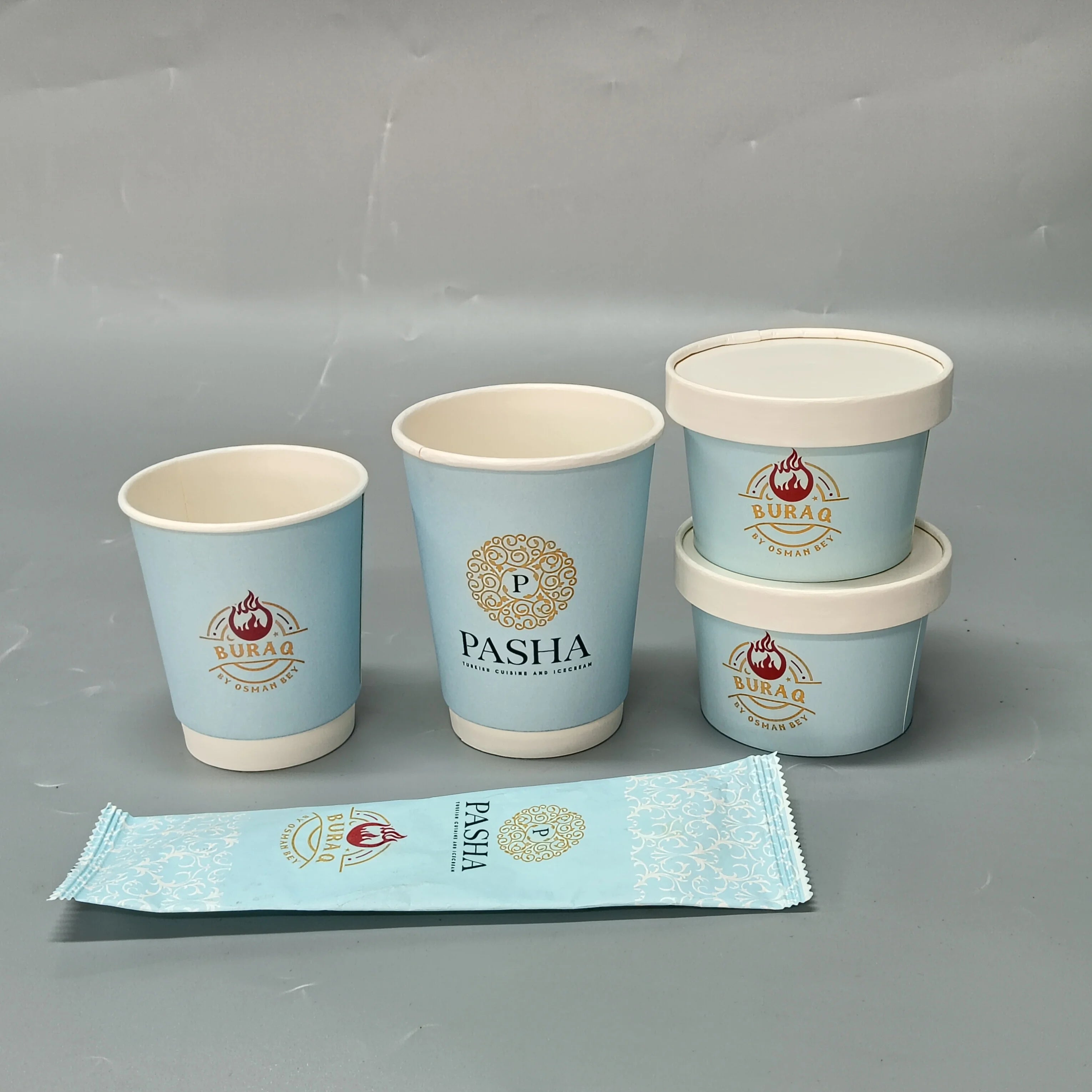 4oz 7oz 8oz 10oz 12oz 16oz 22oz Recyclable Custom Food Grade Paper Cups with Lids for Hot Coffee Latte Cups with Logo Printed
