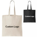 Qetesh Personalized Initial Reusable Grocery Cotton Custom Printed Logo Monogrammed Canvas Tote Bag for Women