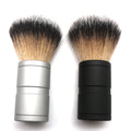 JDK 1PC Matt Silver Shaving Brush Metal Handle Beard Shaving Brush Synthetic Hair Private Label Grooming Brush