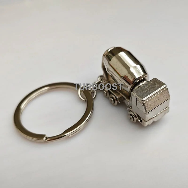 3D Transit Mixer Truck Keychain | Construction Vehicle Keyring