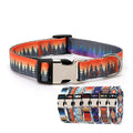 Bulk Adjustable Polyester Forest Themed Neck Dog Collar with Metal Buckle
