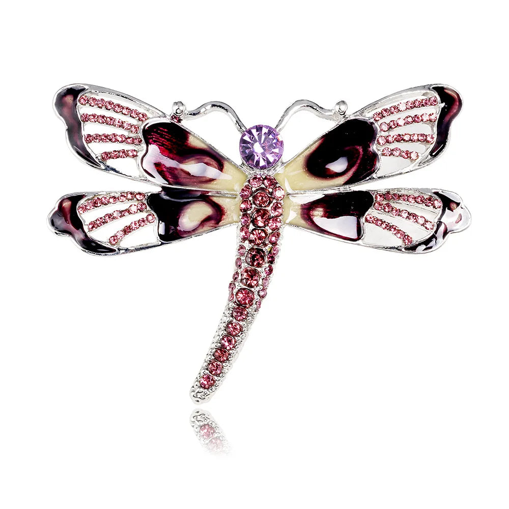 DRAL1029 Fashion Enamel Dragonfly Brooch Women Insect Brooch Jewelry Wholesale