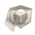 Customized Tiny Square Dust Proof Clear Acrylic Golf Ball Display Cube Box with Hat Lid