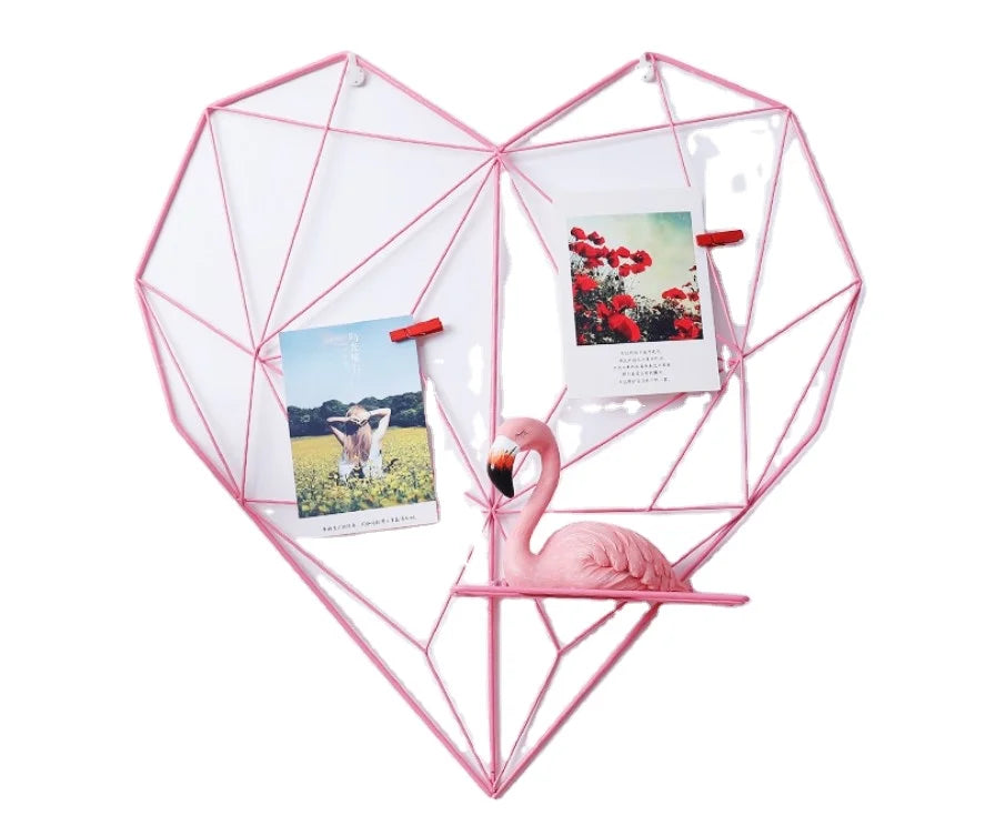 European Design Modern for Metal Iron Wire Wall Mount Customized Logo for Diamond Shape Colorful 50.5x50cm Photo Frame