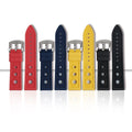 Rally Racing Style 22mm Textured Pattern Premium Silicone Rubber Watch Bands for Timepieces
