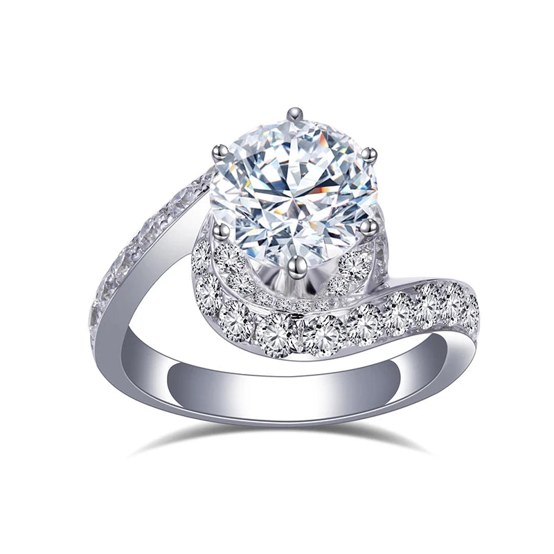 MSR-921 18K Gold Wedding Engagement Rings 3ct E VVS2 Lab Grown Diamond Ring