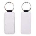 Round Blank Double Sided Sublimation Keychain Custom Printed Pu Leather Keyring