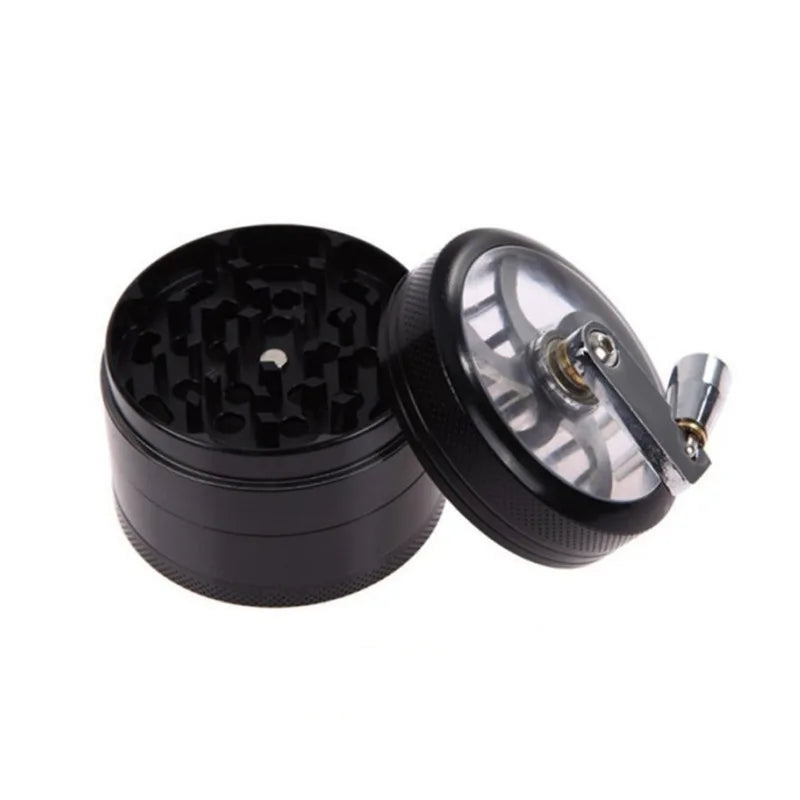 Custom Logo 40mm Metal Magnetic Grinder with Handles Herb Smoking Accessories Cigar Accessories