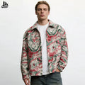 Custom Button up Plus Size Men Jacquard Weave Designers Clothing Streetwear Denim Jacket