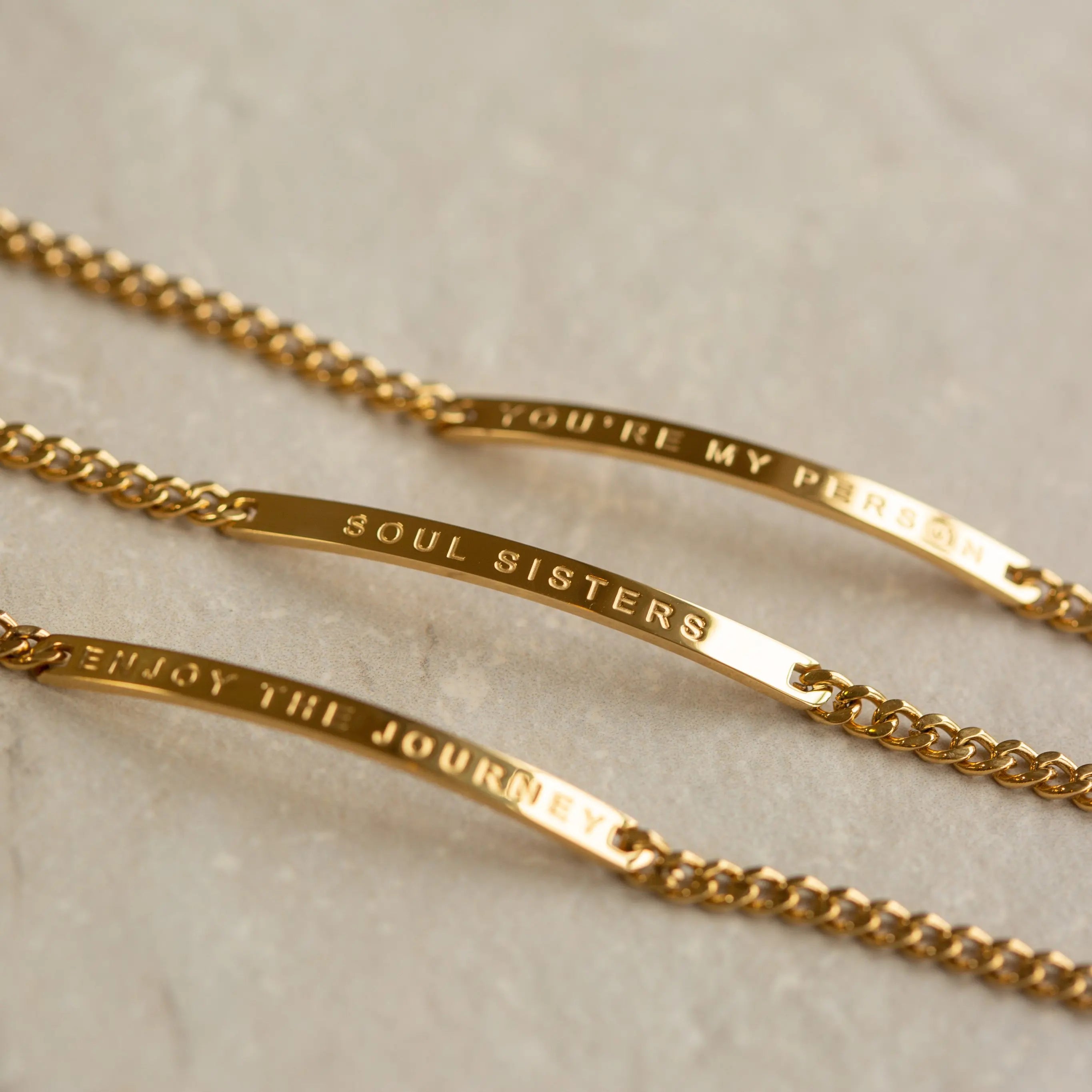 Stainless Steel Custom Promotion Gift Blank Bar or Personalized Engraved Inspirational Quote Statement Bracelet Gold Plated