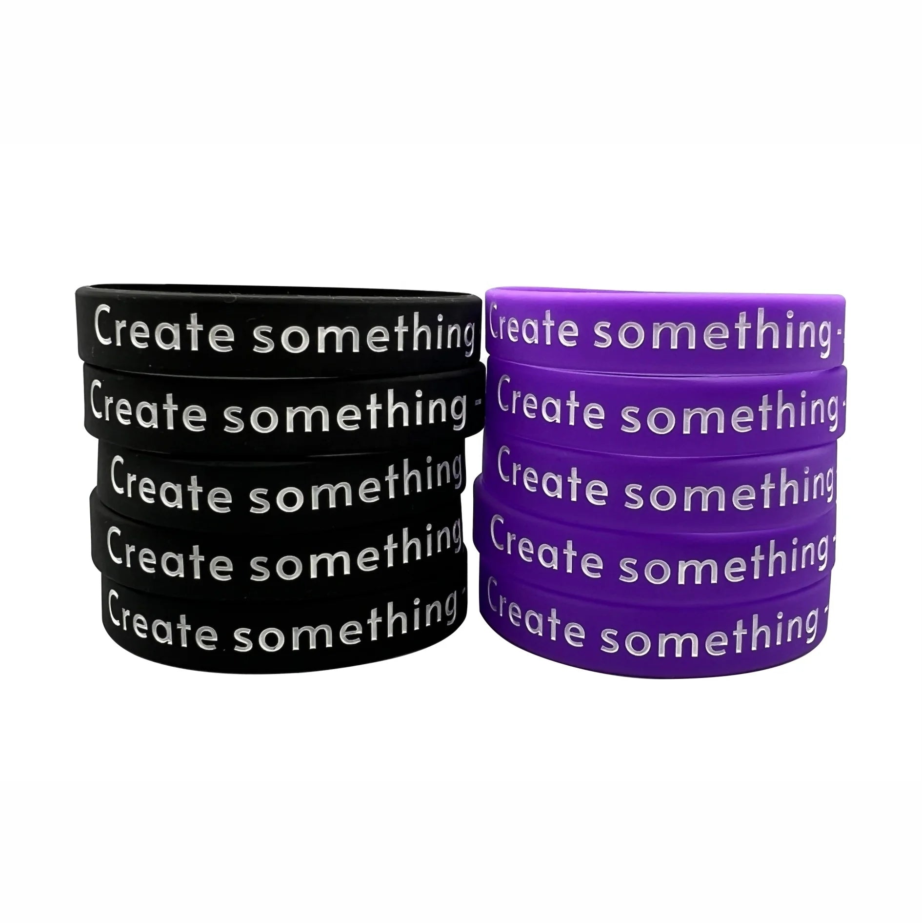 Customized Silicone Wristband Own Design Debossed Embossed Silicone Band Party Sports Wristband Bracelet